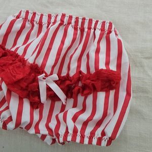 Vintage Striped Ruffle Butt Bloomers 12-24 months